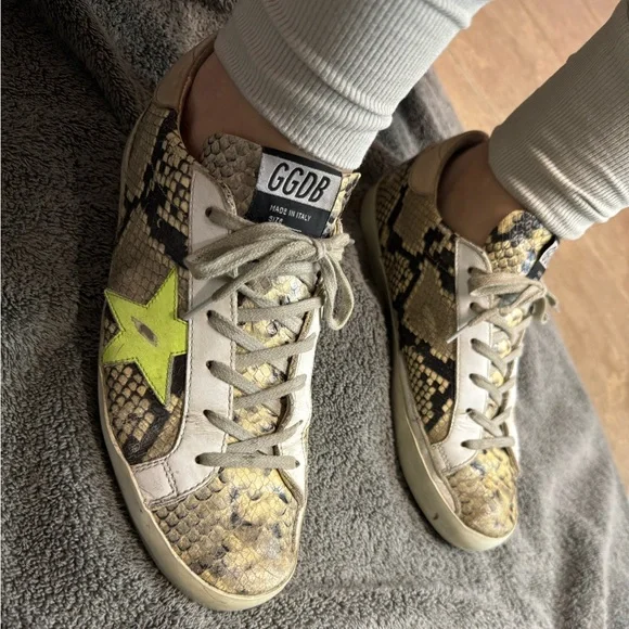 Golden Goose Superstar Sneakers Size 10 Snake Embossed - Picture 8 of 15